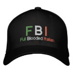 FBI Full Blooded Italian Black Baseball Cap embroidered hats