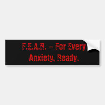 FEAR BUMPER STICKERS