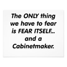 fear cabinetmaker personalized invite