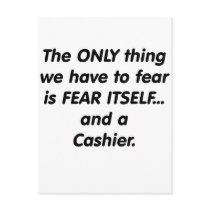 Fear Cashier Postcard