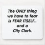 Fear city clerk mousepad