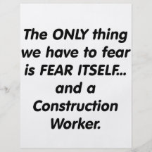 Fear Construction Worker Flyer