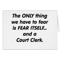 fear court clerk greeting cards