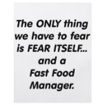 Fear Fast Food Manager flyers
