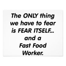 fear fast food worker custom invite