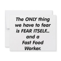 fear fast food worker custom invite