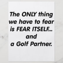Fear golf partner flyer design
