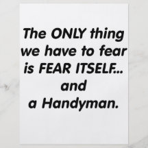 Fear handyman custom flyer