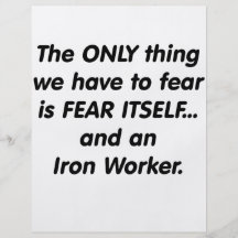Fear iron worker full colour flyer