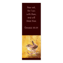 Fear not Scripture Watercolor Bird Bookmark Business Cards