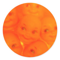 fear of dolls round stickers