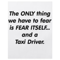 Fear Taxi Driver Custom Flyer
