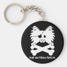 Fear the Pirate Papillon Keychains