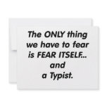 fear typist announcement