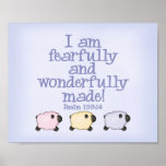 Fearfully and Wonderfully Made  8x10 Print - Blue