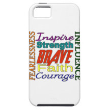 Fearlessness Courage Faith Etc...Word Picture iPhone 5 Case