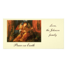 Feast of the Rose Garlands, detail Albrecht Durer Personalized Photo Card