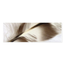 Feather bookmark business cards