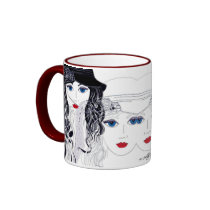 Feather in Hat Coffee Mugs