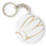 Feather Shuttlecock Icon for Badminton Keychain