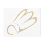 Feather Shuttlecock Icon for Badminton postcards