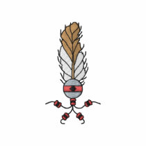 Feather with beads