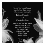 Feathered 1920's Wedding Invitation invitations