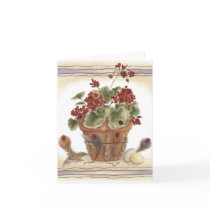 Feathered Flowers - Note Card