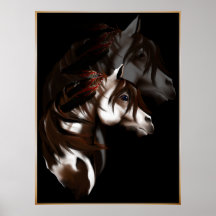 Feathered Paint Horse Poster