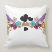 Feathers and buttons American MoJo Pillow pillows
