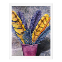 Feathers Halloween Invitation