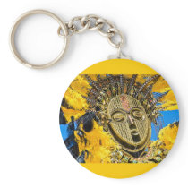 feathery mask keychains