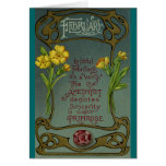 February Birthday Primrose & Amethyst Greeting Cards