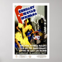 "February Fiestas in Havana" Vintage Travel