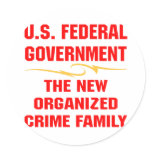 Federal Government New Organized Crime Family Round Stickers