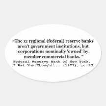 Federal Reserve Banks Aren't Government Sticker