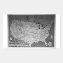 Federal Reserve Building Map Rectangular Stickers