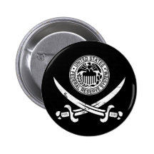 Federal Reserve Pirate Logo Button