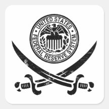 Federal Reserve Pirate Logo Sticker