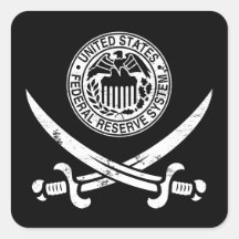 Federal Reserve Pirate Logo Sticker