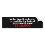 Federal Spending Bumper Sticker bumper stickers