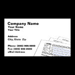 Federal Tax Forms Business Card Templates