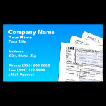Federal Tax Forms Business Card Template