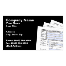 Federal Tax Forms Business Card Template