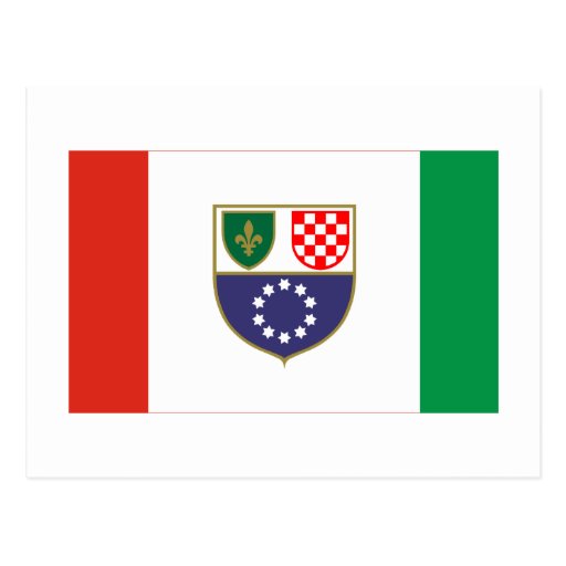 Federation of Bosnia & Herzegovina Flag Postcard