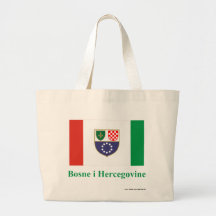 Federation of Bosnia & Herzegovina Flag with Name Tote Bags
