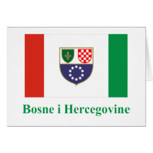 Federation of Bosnia & Herzegovina Flag with Name Cards