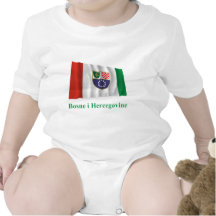 Federation of Bosnia & Herzegovina Waving Flag wit Baby Bodysuits