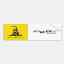 FedUpUSA - Don't Tread On Me Bumper Stickers