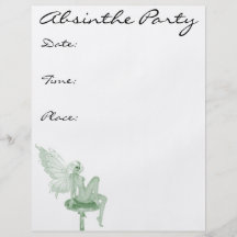 Fée 2A de vert de signature d'art d'absinthe Prospectus Personnalisés